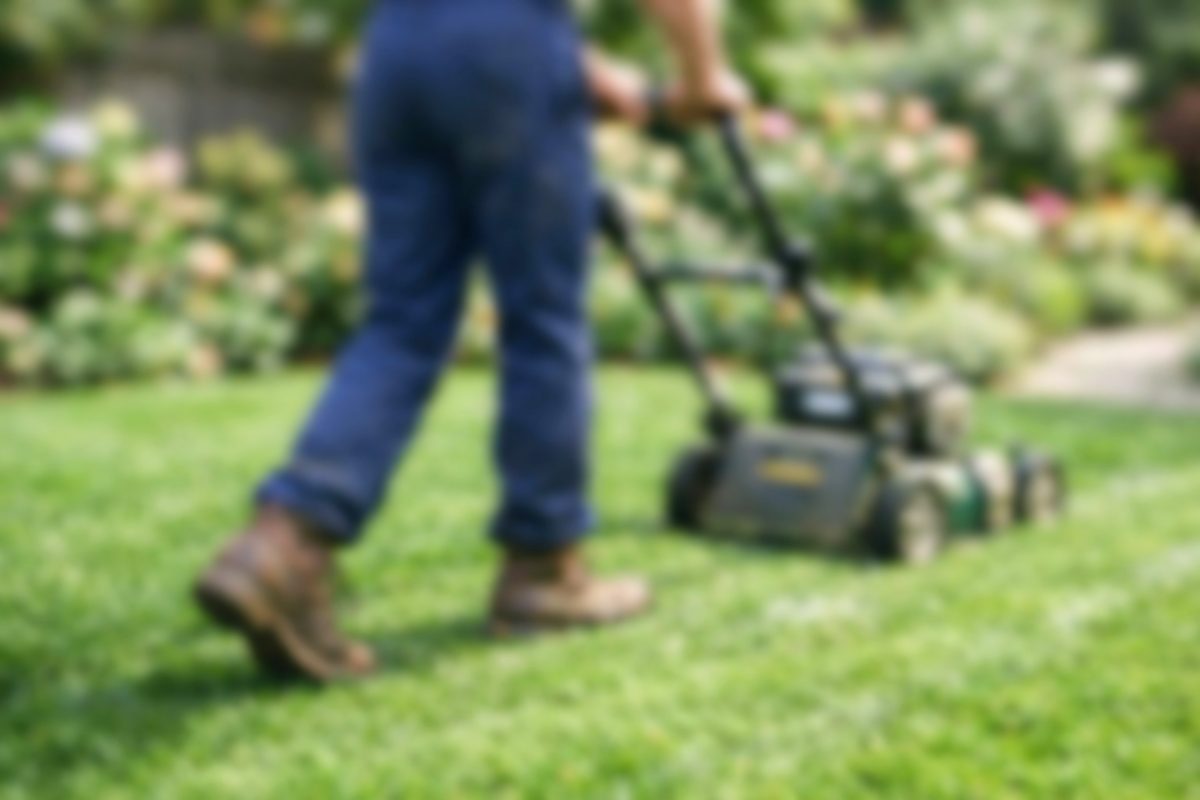 Corte de césped profesional